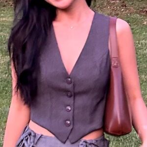 Olivaceous Charcoal Women's vest